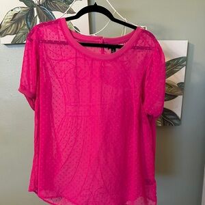 Torrid Hot Pink Sheer Blouse